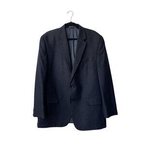 Michael Kors Blazer Coat Jacket 44L Black‎ Wool Cashmere Dressy Classic Suit